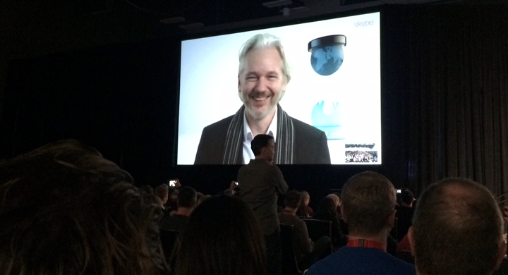 Assange via Skype